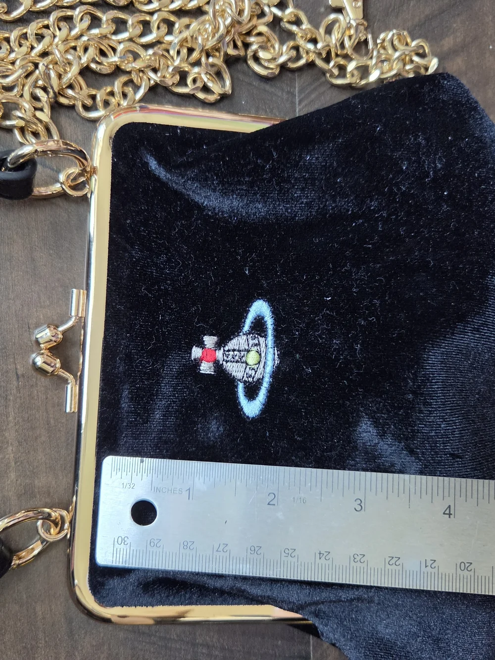 Vivienne Westwood Black Velvet Top-Handle Evening Bag - Picture 6 of 6